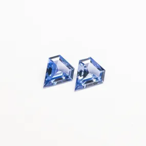 0.23cttw 2pc 3.93x3.45x1.31mm 3.98x3.50x1.41mm Shield Step Cut Sapphire Matching Pair 23389-01