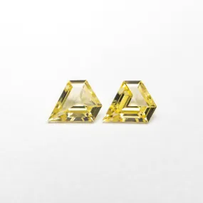 0.23cttw 2pc 3.98x3.48x1.41mm 4.00x3.48x1.40mm Shield Step Cut Sapphire Matching Pair 22773-01