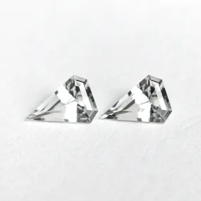 0.35cttw 2pc 5.04x3.50x1.90mm 5.02x3.47x1.91mm Shield Step Cut Sapphire Matching Pair 22802-01