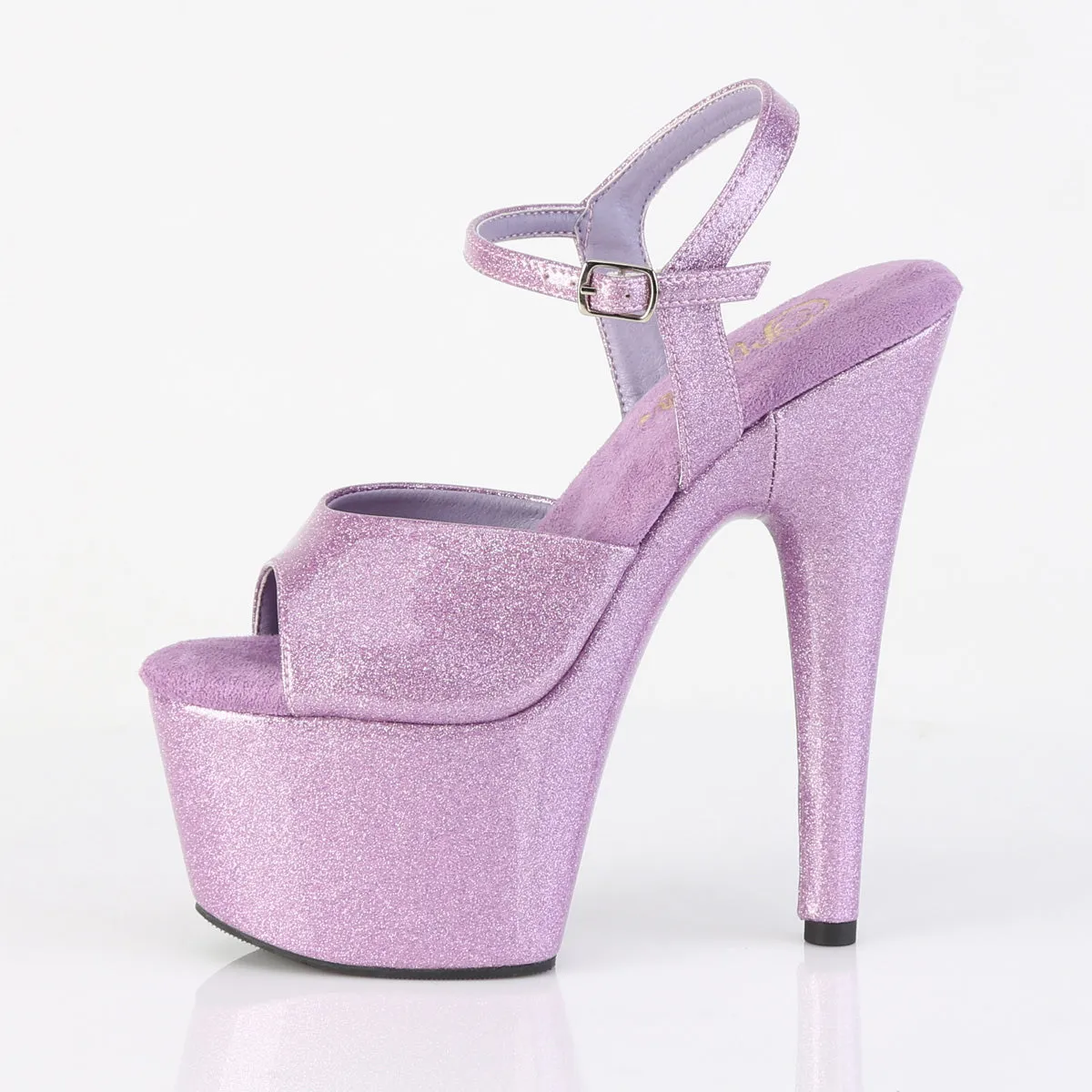 7 Inch Heel ADORE-709GP Lilac Glitter