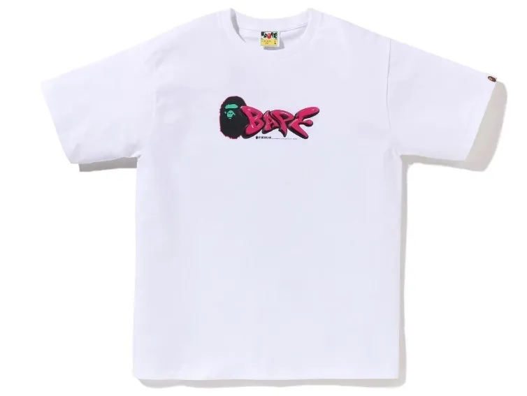 A BATHING APE  |Crew Neck Street Style Plain Cotton Short Sleeves Logo