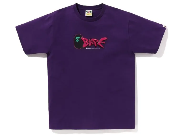 A BATHING APE  |Crew Neck Street Style Plain Cotton Short Sleeves Logo