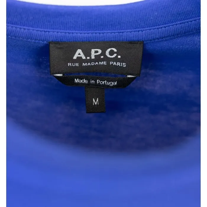 A.P.C.  |Crew Neck Plain Cotton Logo Designers Crew Neck T-Shirts