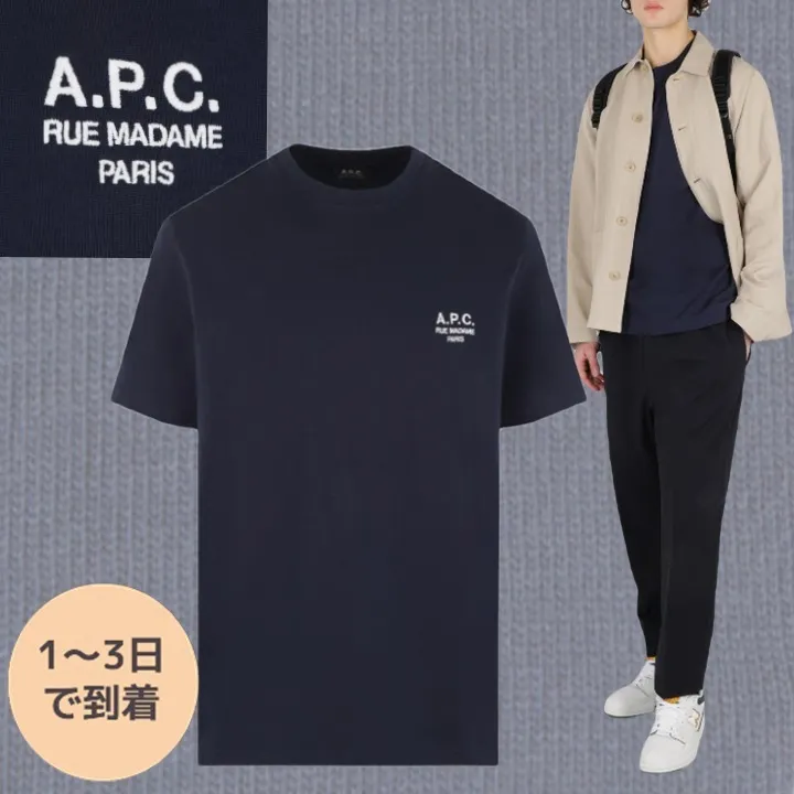 A.P.C.  |Crew Neck Unisex Street Style Cotton Short Sleeves Logo