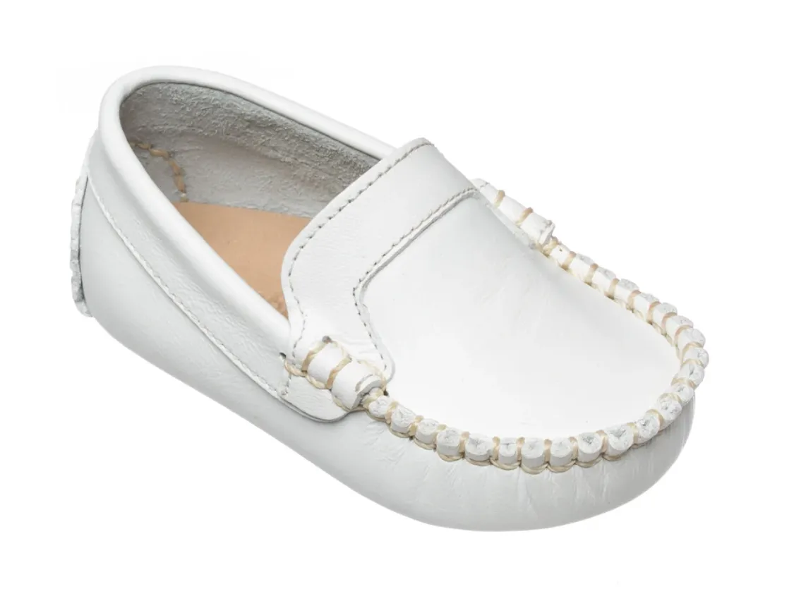 Baby Boy Moccasin - White