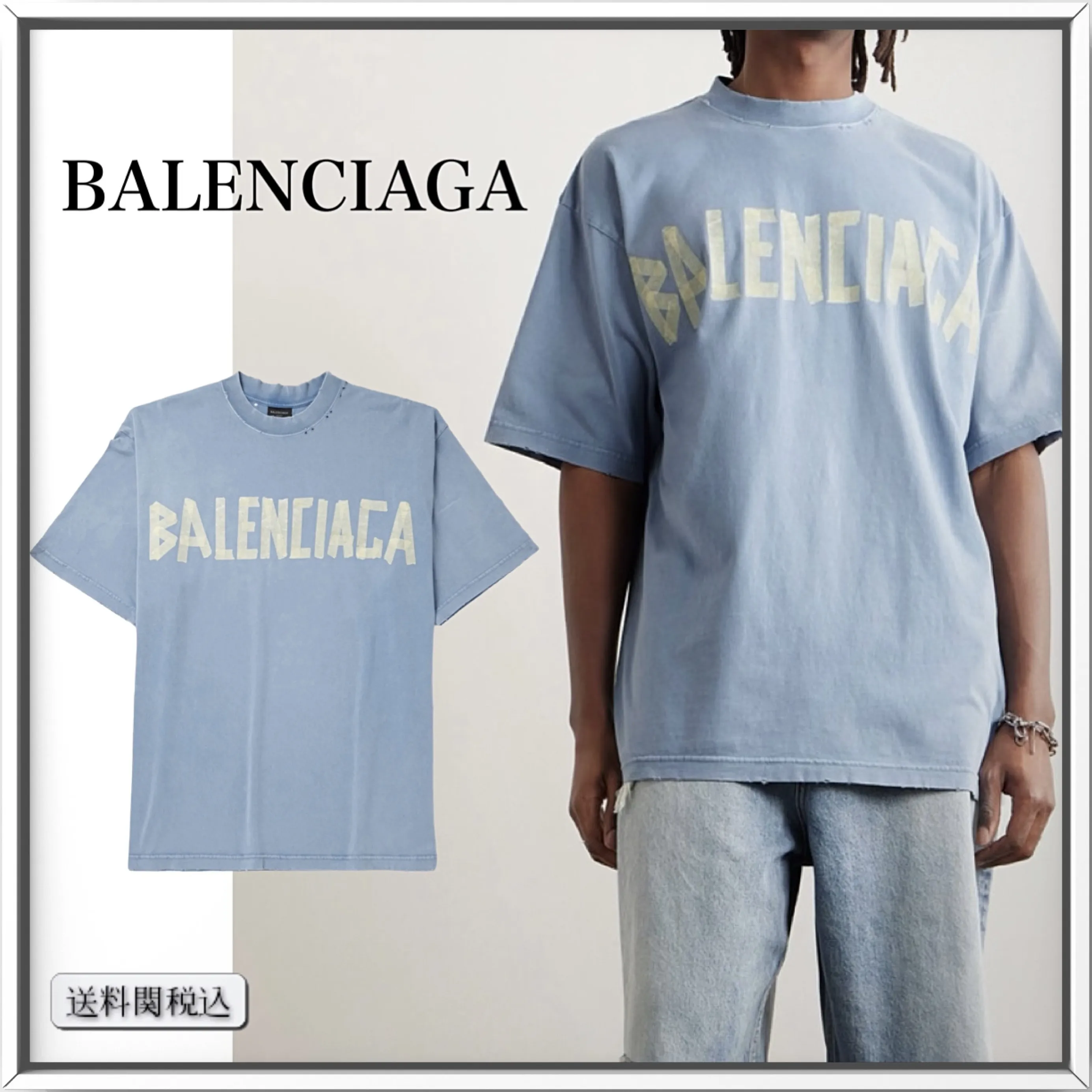 BALENCIAGA  |Crew Neck Street Style Cotton Short Sleeves Logo Luxury