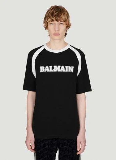 BALMAIN  |Crew Neck Nylon Street Style Short Sleeves Logo Luxury