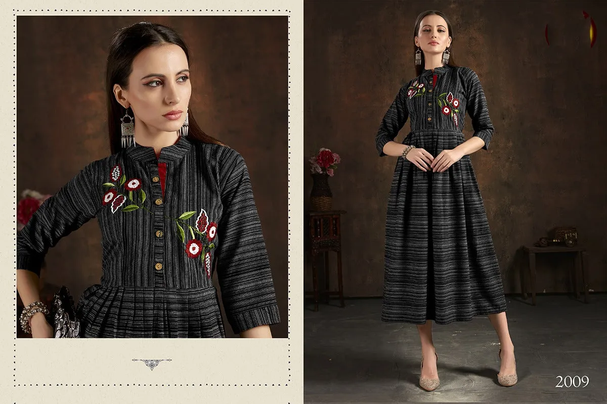 Bandhani Palace Presents Unlock Vol 1 Cotton Embroidery Work Casual Wear Kurtis Collection