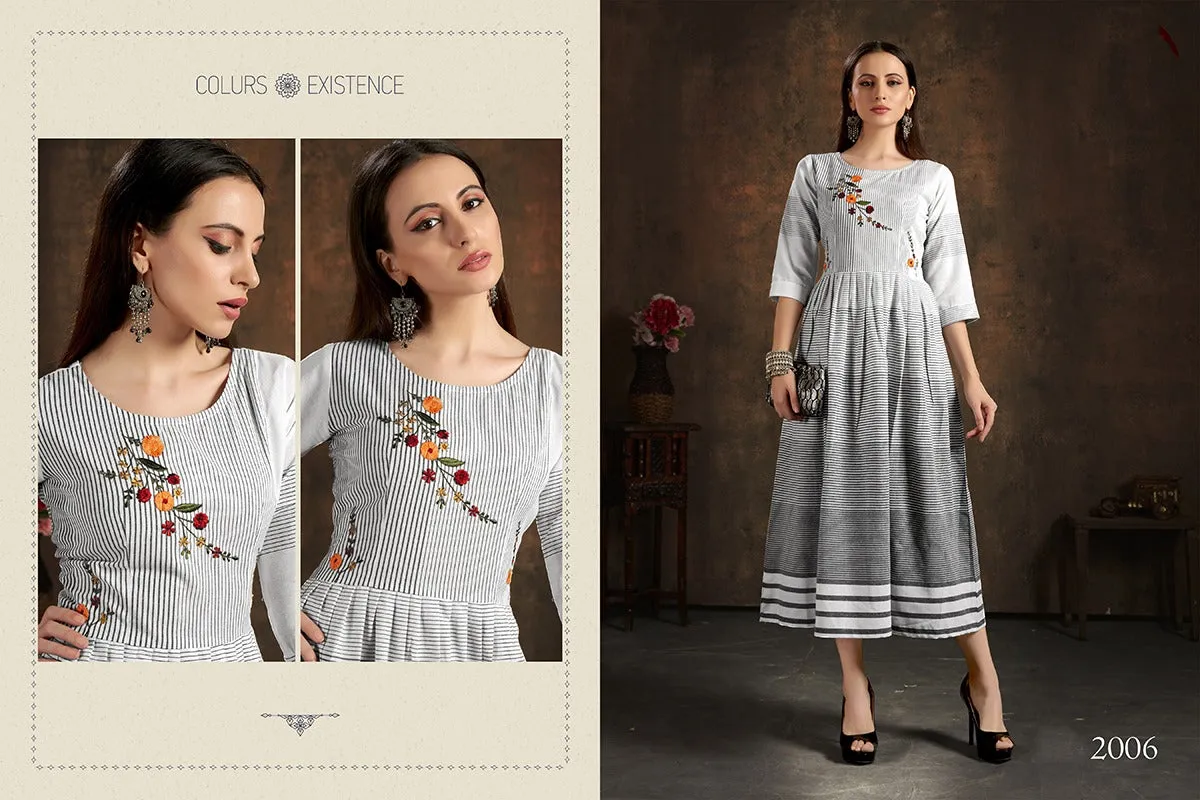 Bandhani Palace Presents Unlock Vol 1 Cotton Embroidery Work Casual Wear Kurtis Collection