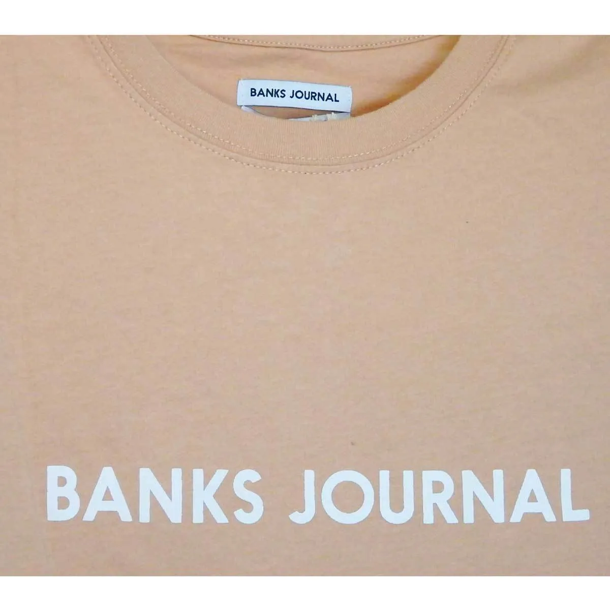 BANKS  |Crew Neck Plain Logo Icy Color Surf Style Crew Neck T-Shirts