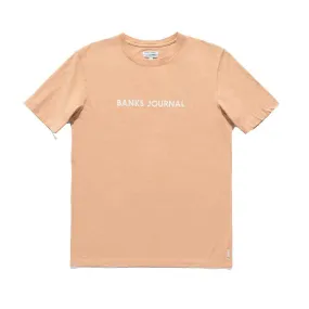 BANKS  |Crew Neck Plain Logo Icy Color Surf Style Crew Neck T-Shirts