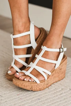 Blowfish Bahamas Wedge Sandals- White