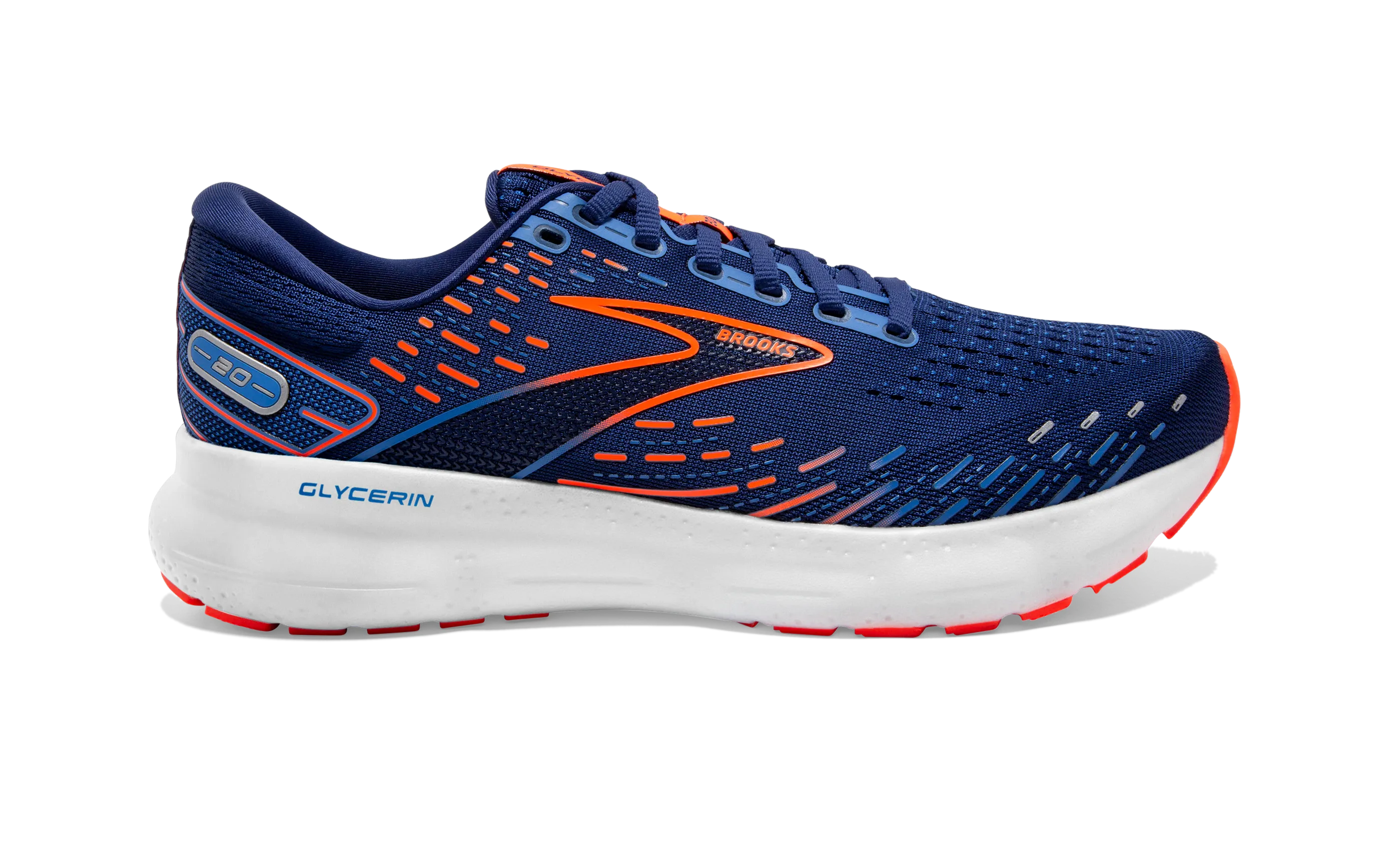 Brooks Glycerin 20 (Blue Depths/Palace Blue/Orange) - Men's