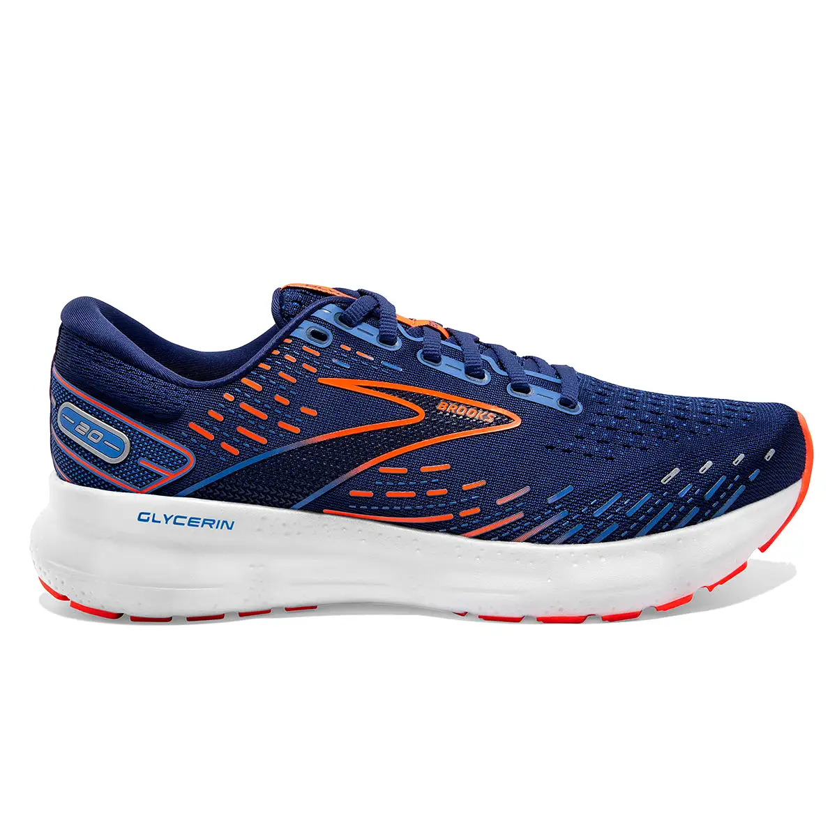 Brooks Glycerin 20 Mens | Blue Depths/palace Blue/orange