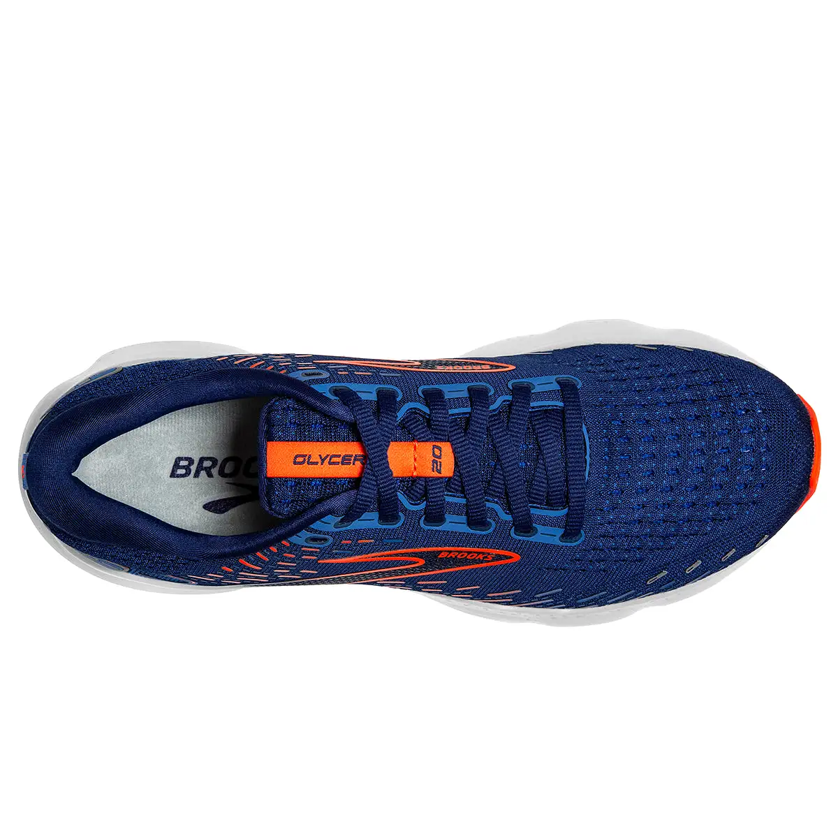 Brooks Glycerin 20 Mens | Blue Depths/palace Blue/orange