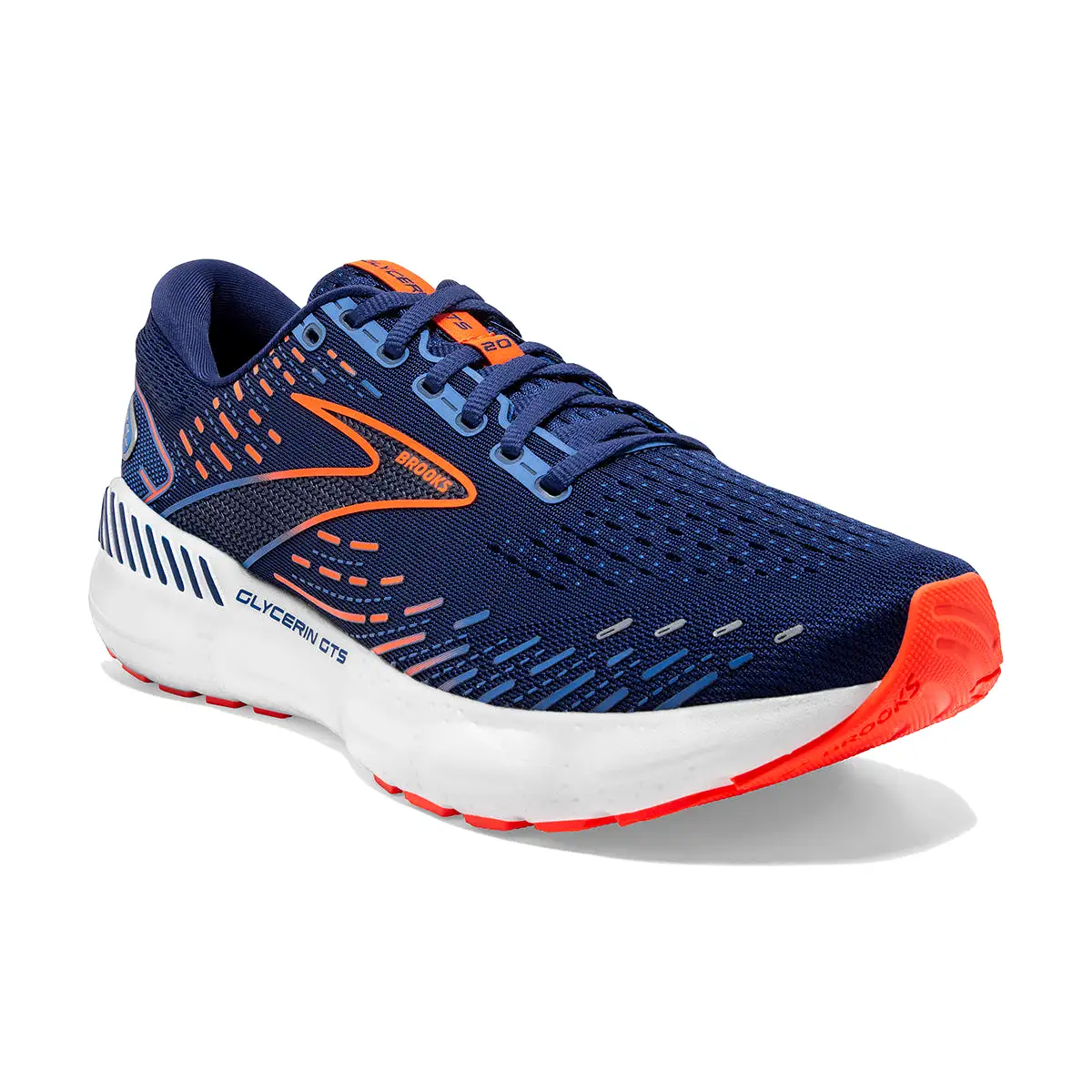 Brooks Glycerin GTS 20 Mens | Blue Depths/palace Blue/orange