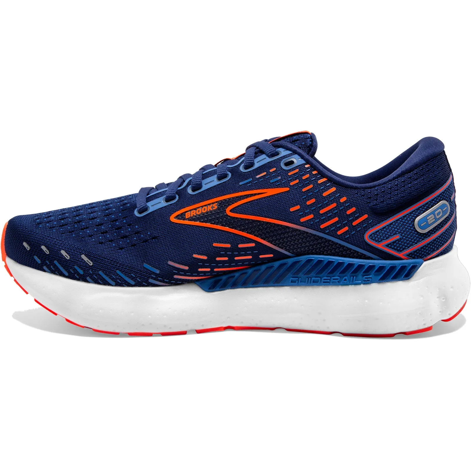 Brooks Men's Glycerin GTS 20 Running Shoe - Blue Depths/Palace Blue/Orange