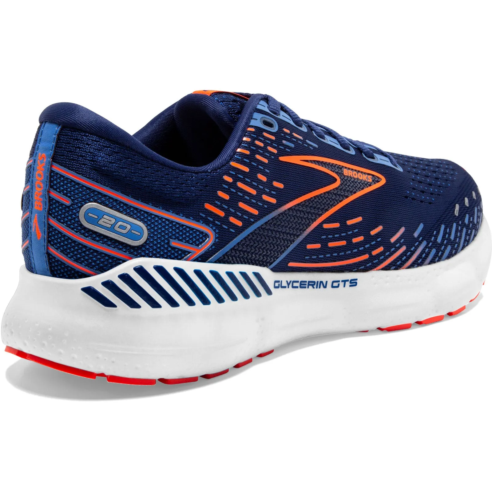 Brooks Men's Glycerin GTS 20 Running Shoe - Blue Depths/Palace Blue/Orange