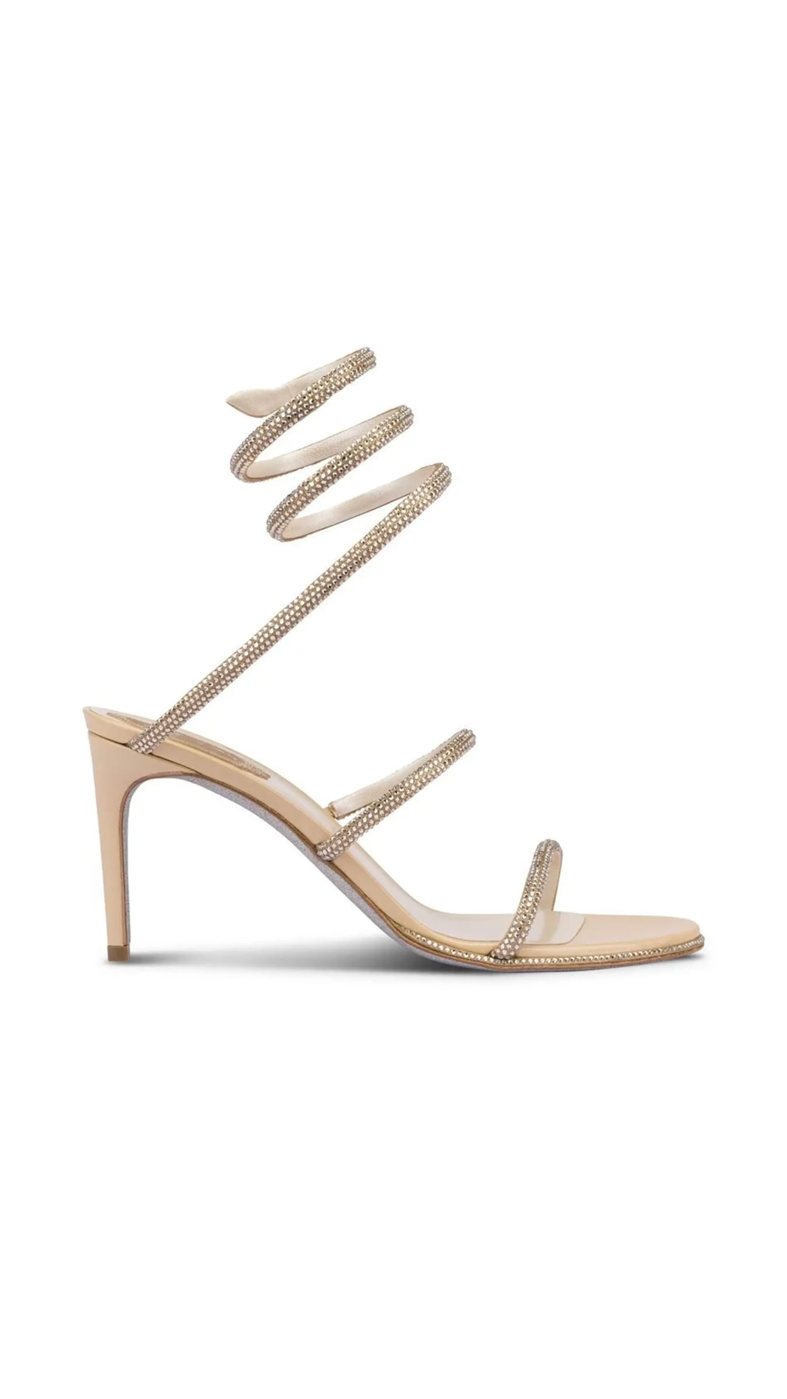 Cleo Lace-up Ankle Sandal 80 - Beige