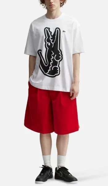 COMME des GARCONS  |Crew Neck Collaboration Plain Cotton Short Sleeves Oversized