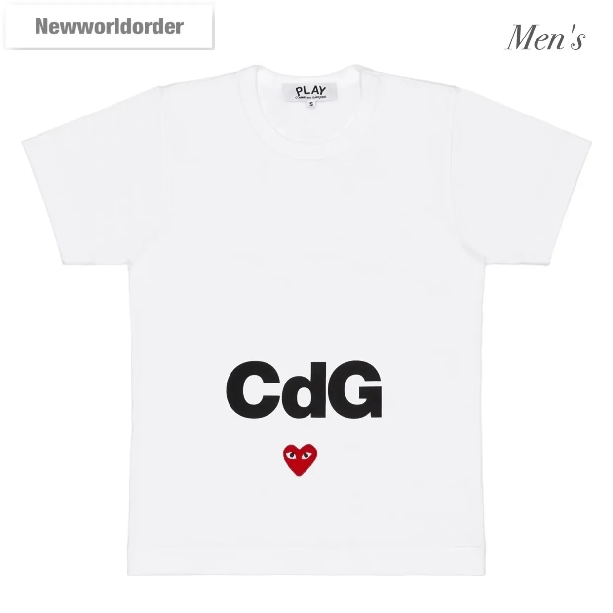 COMME des GARCONS  |Crew Neck Heart Unisex Street Style Cotton Short Sleeves