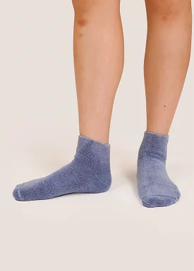 Cove Blue Buckle Ankle Socks