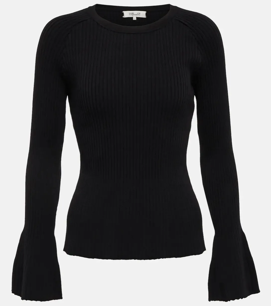 DIANE von FURSTENBERG  |Crew Neck Long Sleeves Plain Medium V-neck & Crew neck