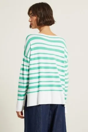 Diffusione Tessile  |Crew Neck Stripes Casual Style Long Sleeves Plain