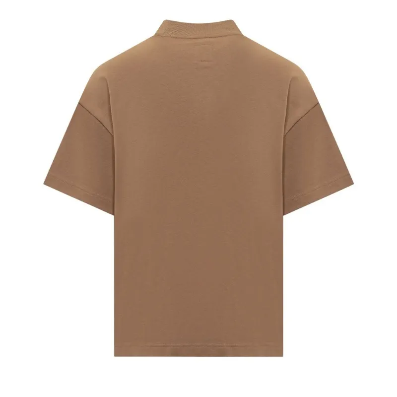 EMPORIO ARMANI  |Crew Neck Plain Cotton Short Sleeves Logo Crew Neck T-Shirts