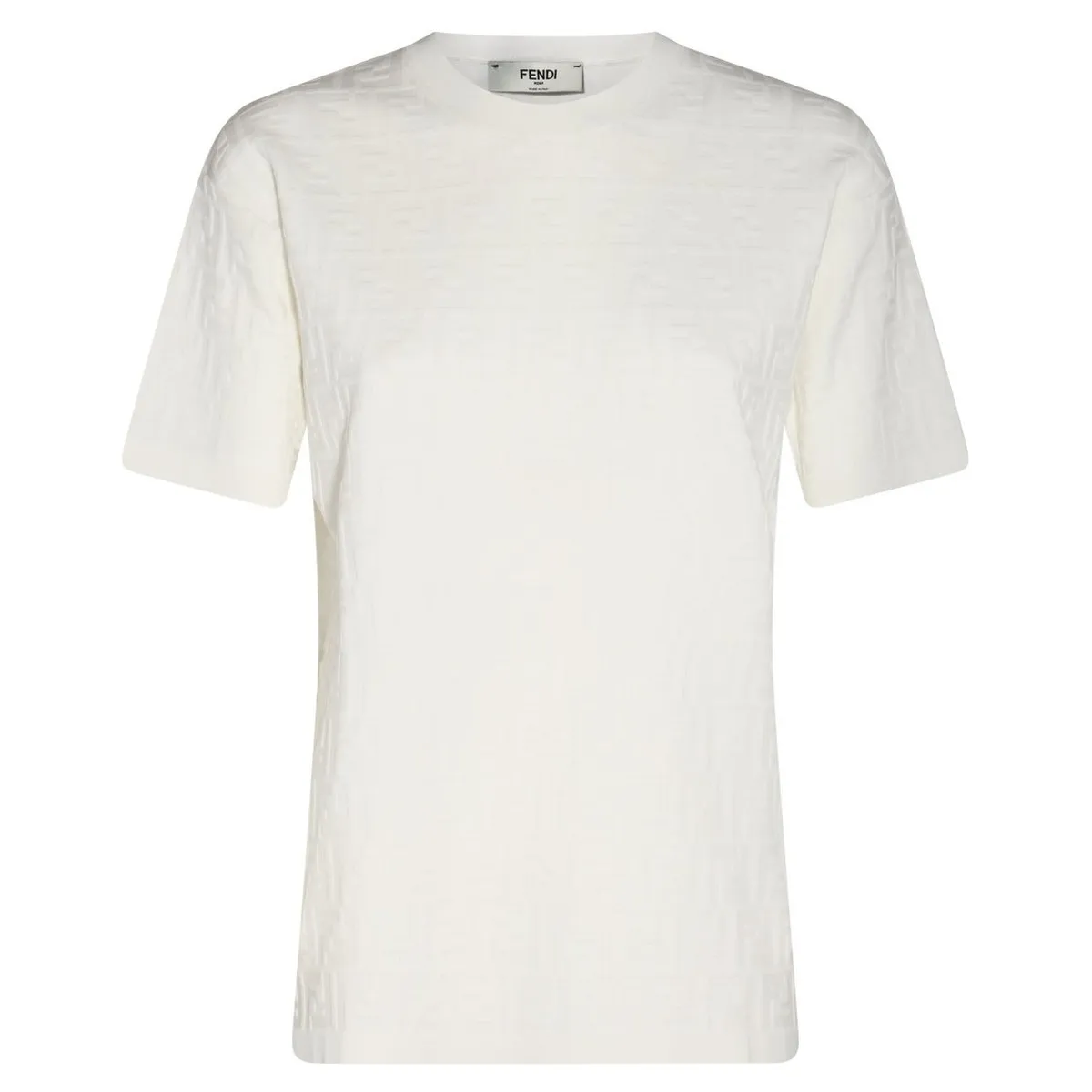 FENDI  |Crew Neck Monogram Casual Style Short Sleeves Office Style