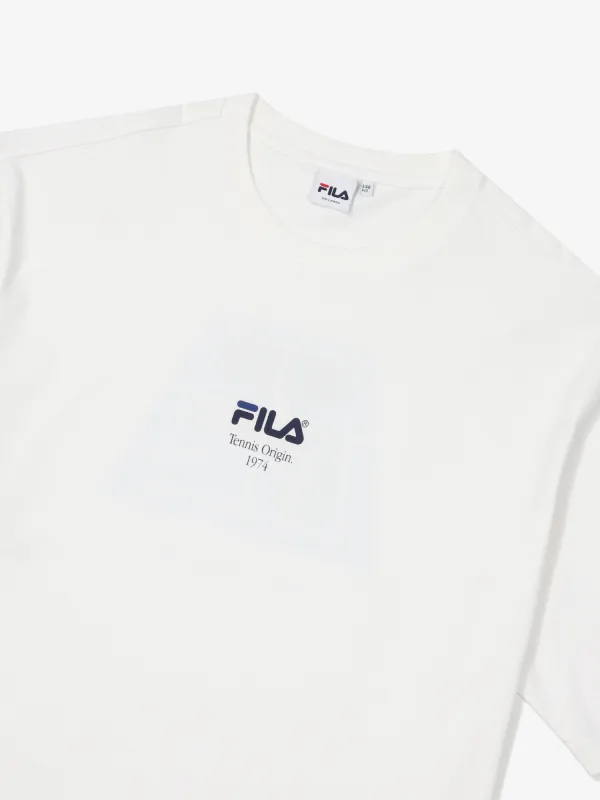 FILA  |Crew Neck Unisex Street Style Plain Cotton Short Sleeves