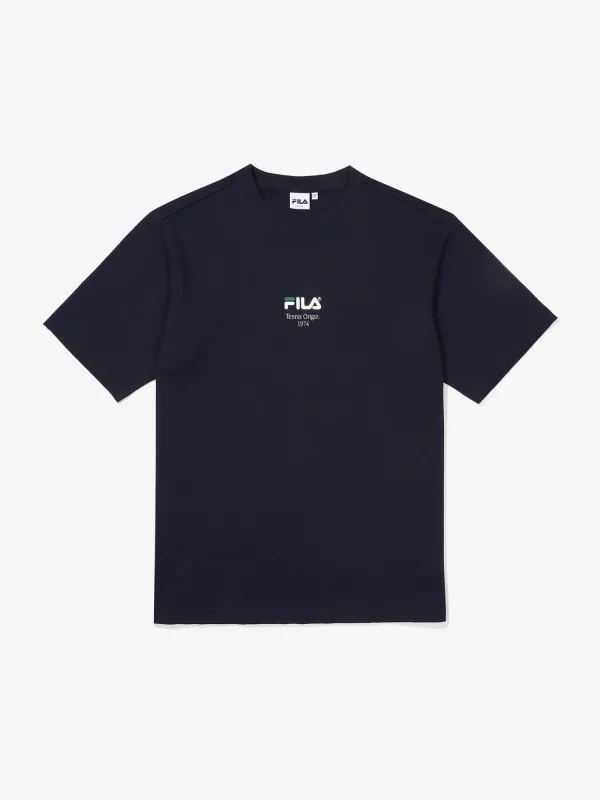 FILA  |Crew Neck Unisex Street Style Plain Cotton Short Sleeves