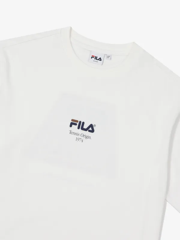 FILA  |Crew Neck Unisex Street Style Plain Cotton Short Sleeves