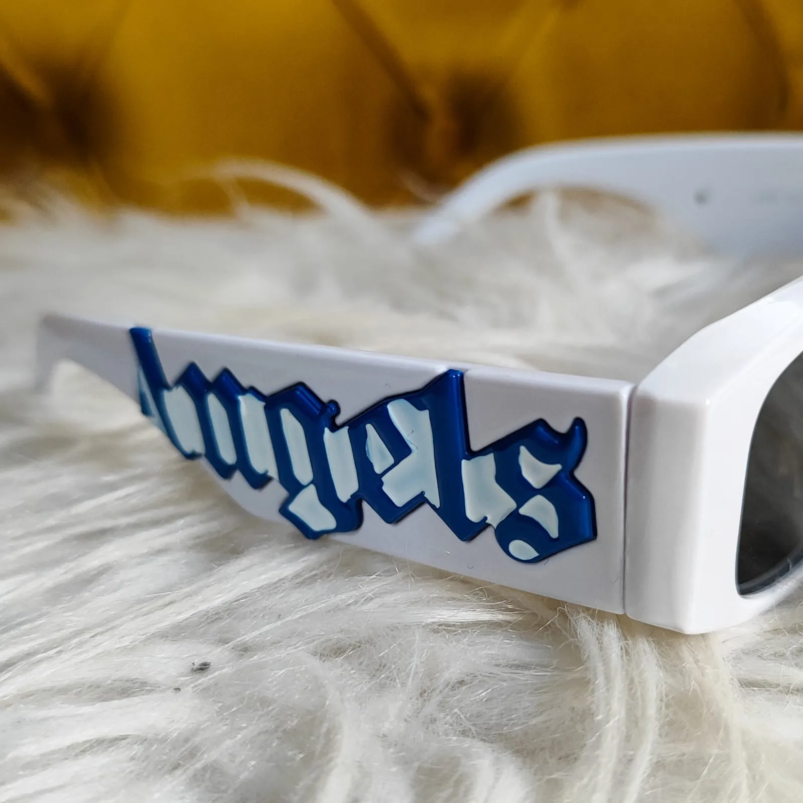 Gafas palm angels blanca letras laterales