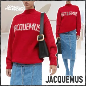 JACQUEMUS  |Crew Neck Casual Style Wool Nylon Street Style Long Sleeves