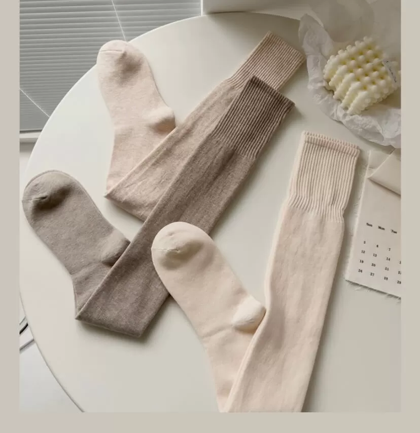 Japanese warm high tube socks wool thickened knee socks BY11161