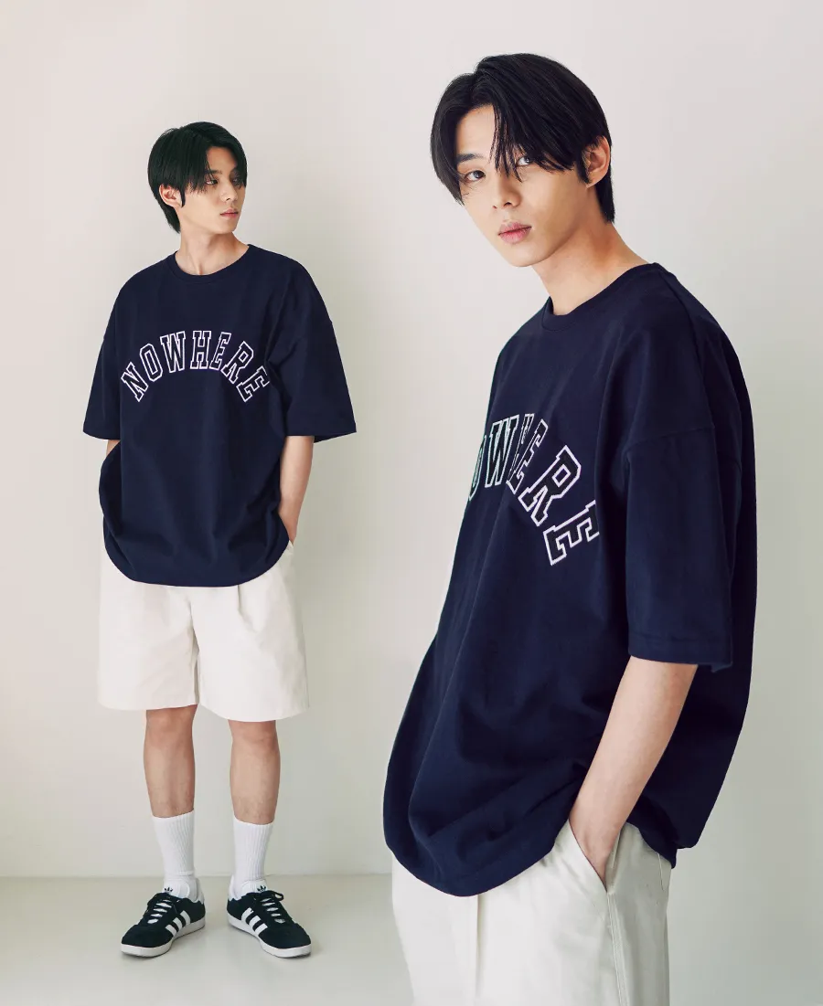 Jemut  |Crew Neck Unisex Street Style Cotton Short Sleeves Logo