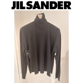 Jil Sander  |Crew Neck Casual Style Long Sleeves Plain Elegant Style