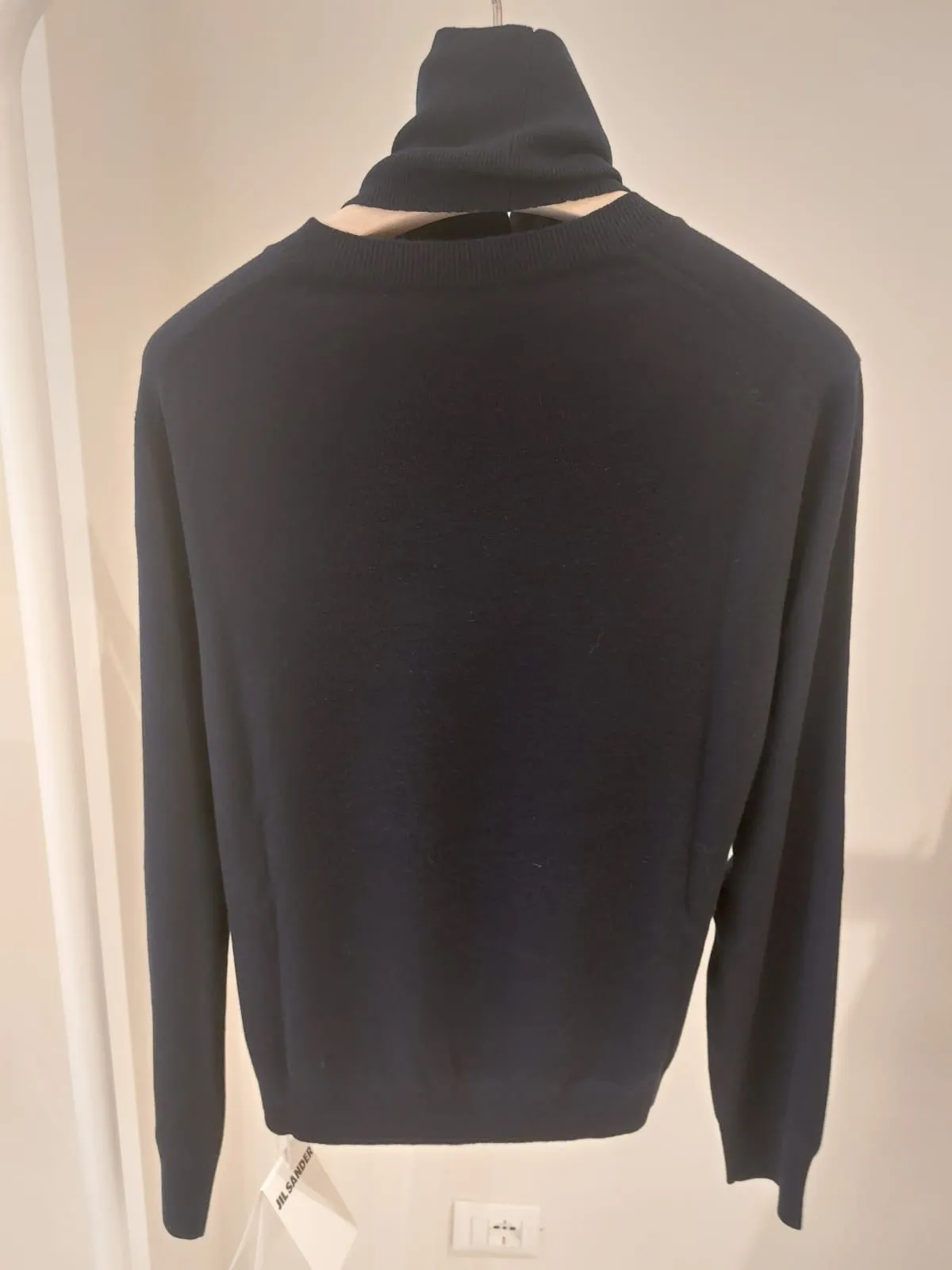 Jil Sander  |Crew Neck Casual Style Long Sleeves Plain Elegant Style