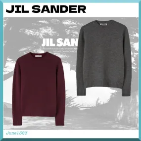 Jil Sander  |Crew Neck Casual Style Wool Long Sleeves Plain Medium