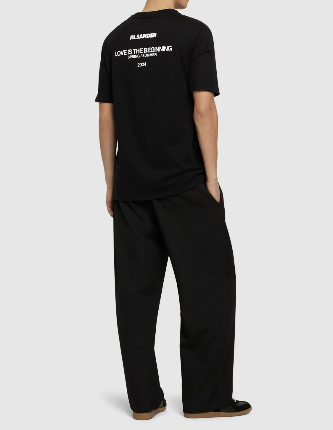 Jil Sander  |Crew Neck Plain Cotton Short Sleeves Logo Designers