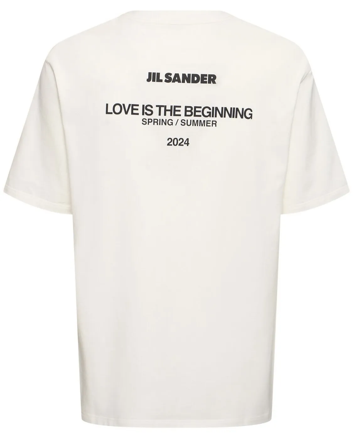 Jil Sander  |Crew Neck Plain Cotton Short Sleeves Logo Designers