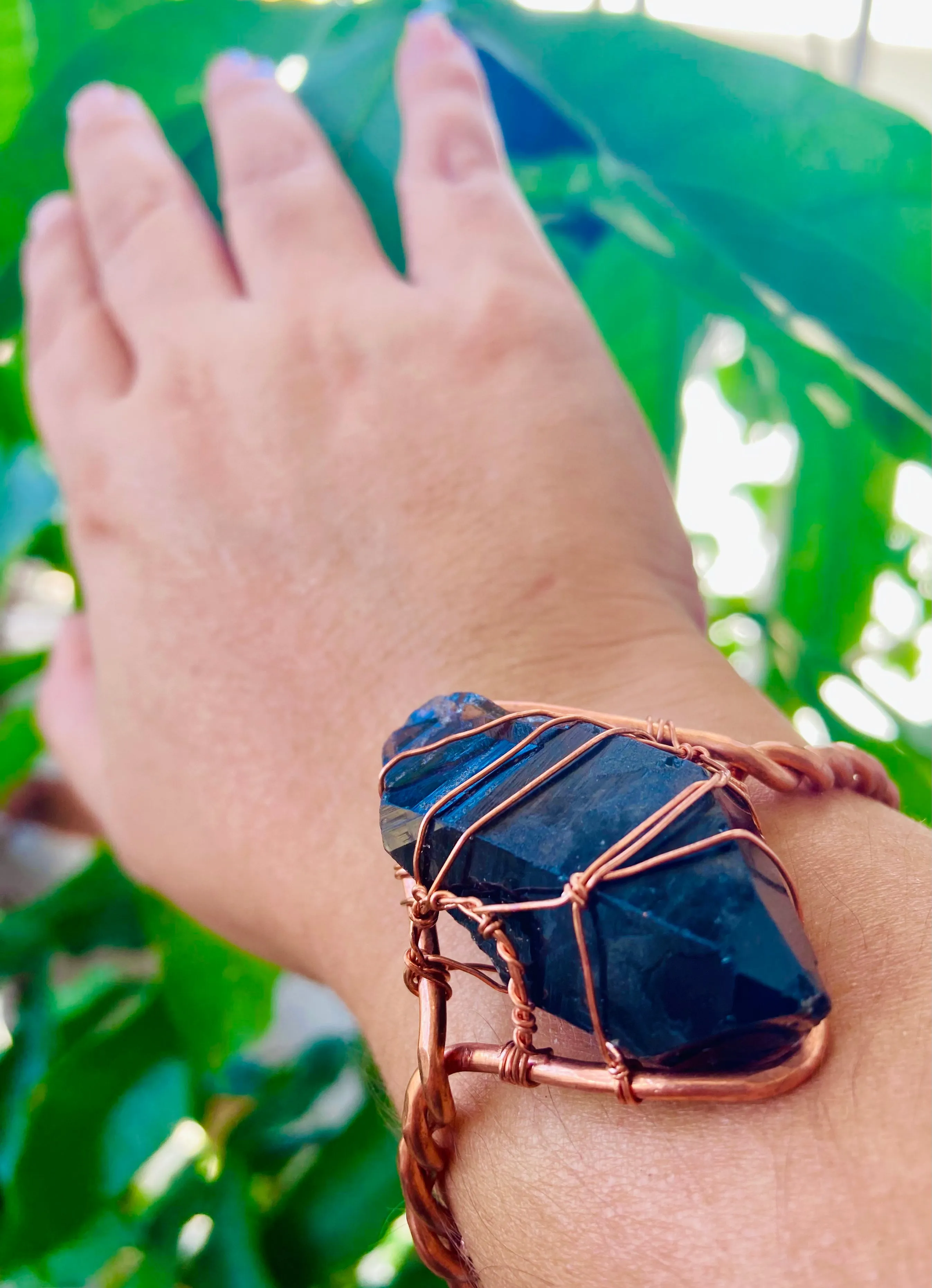 Large Smoky Quartz Cuff