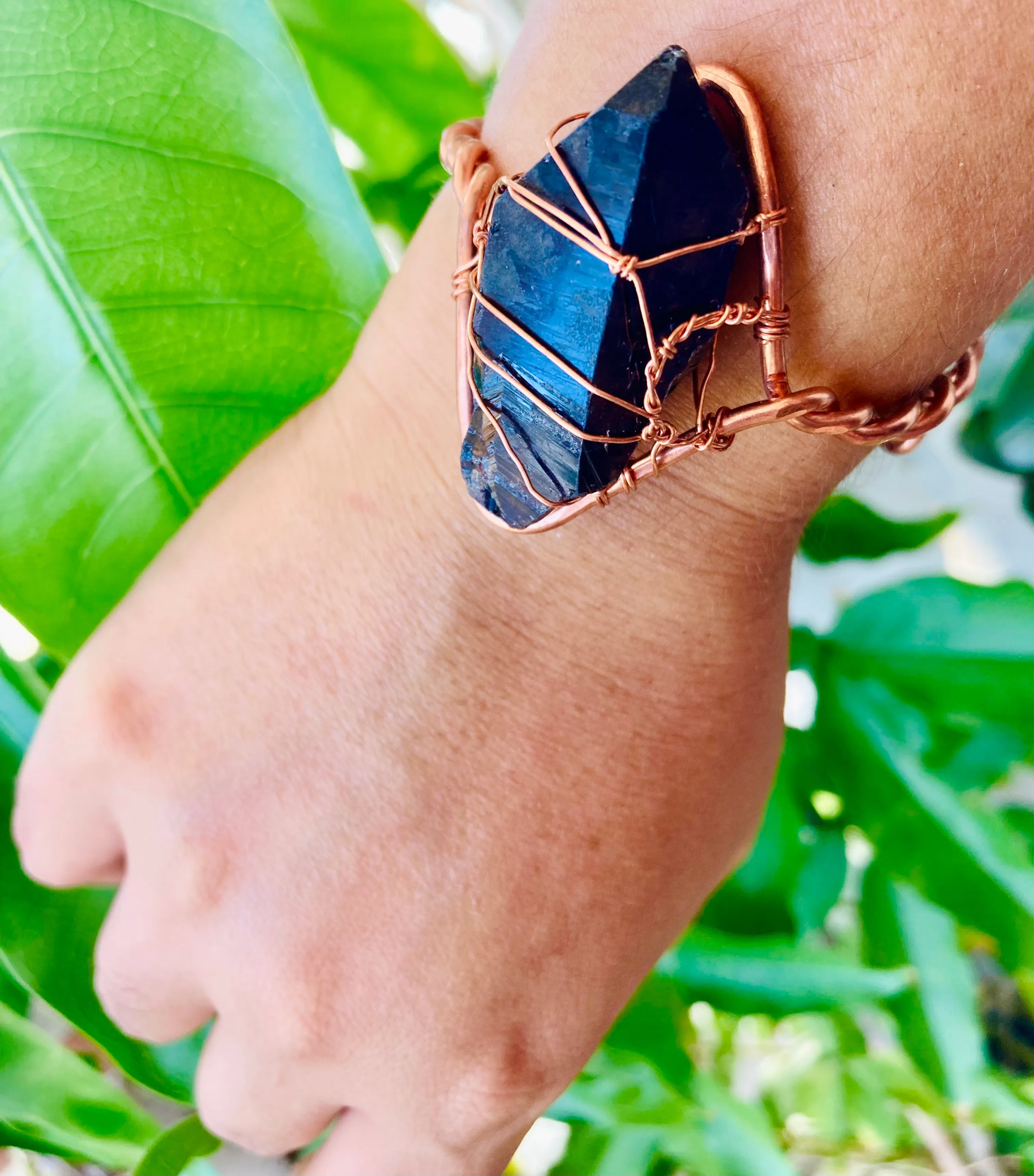 Large Smoky Quartz Cuff