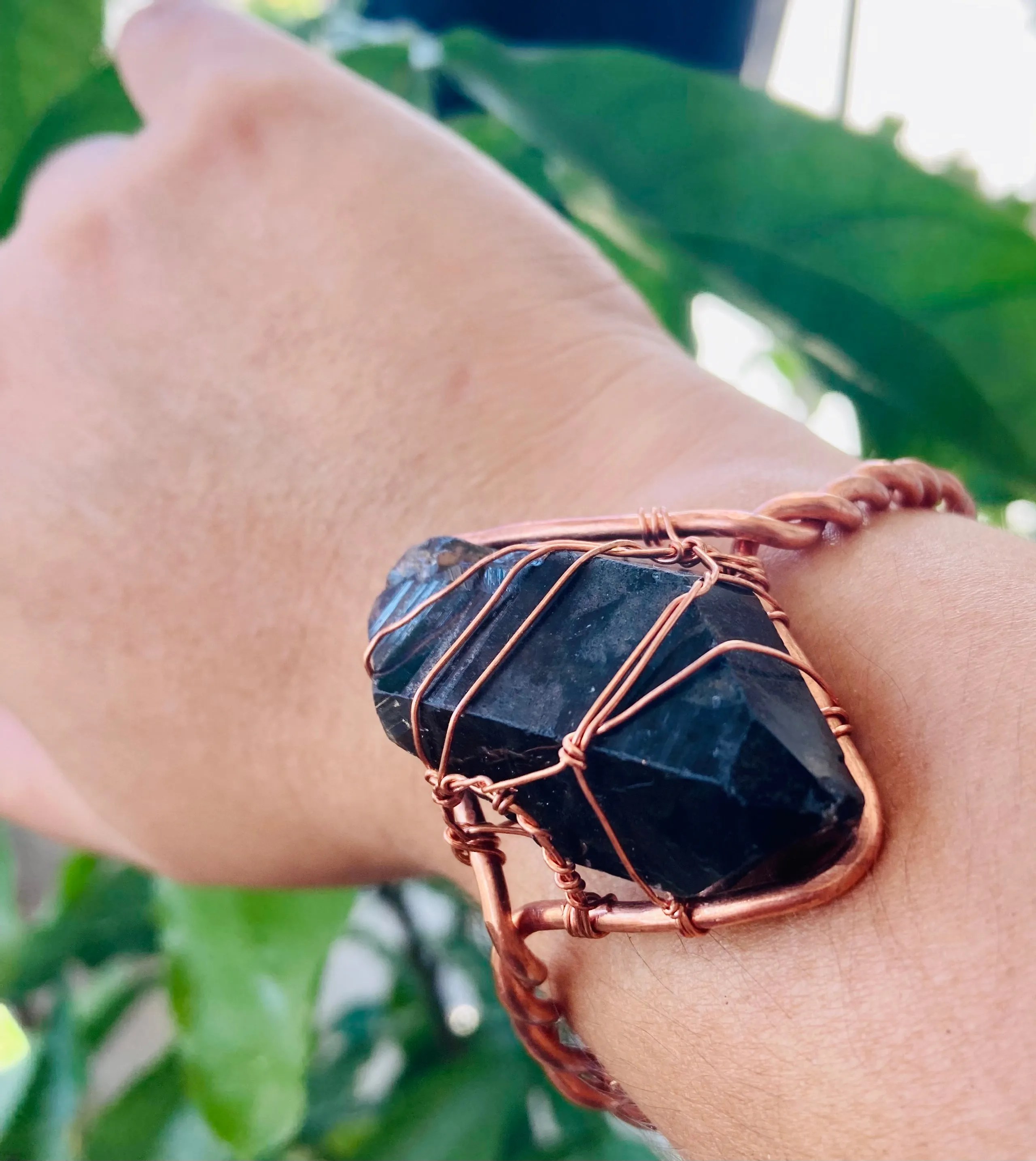 Large Smoky Quartz Cuff