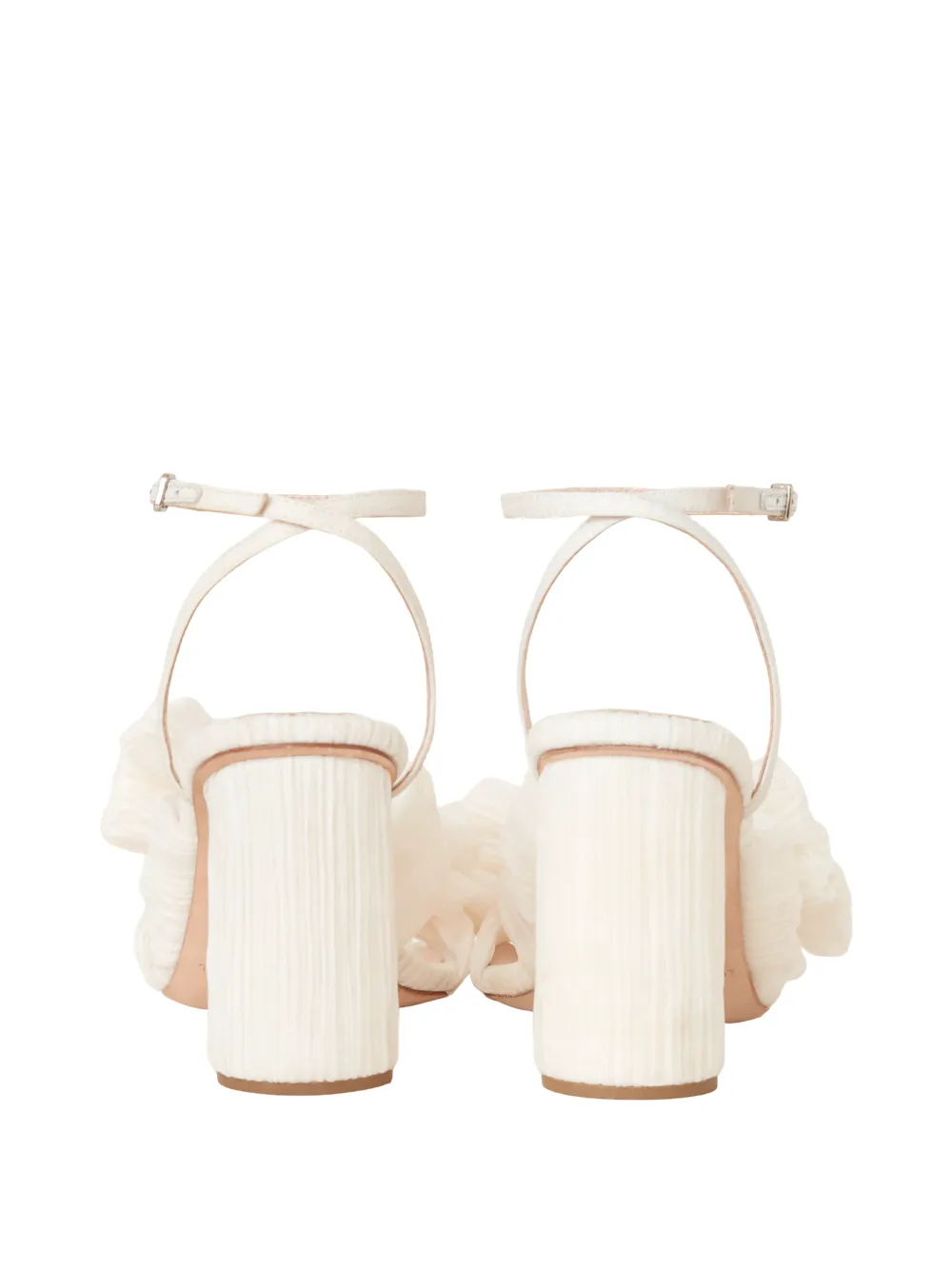 Loeffler Randall Camellia Knot Mule With Ankle Strap in Pearl