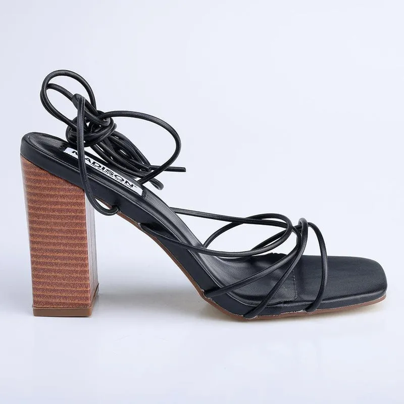 Madison Ailo Strappy Block Heel - Black