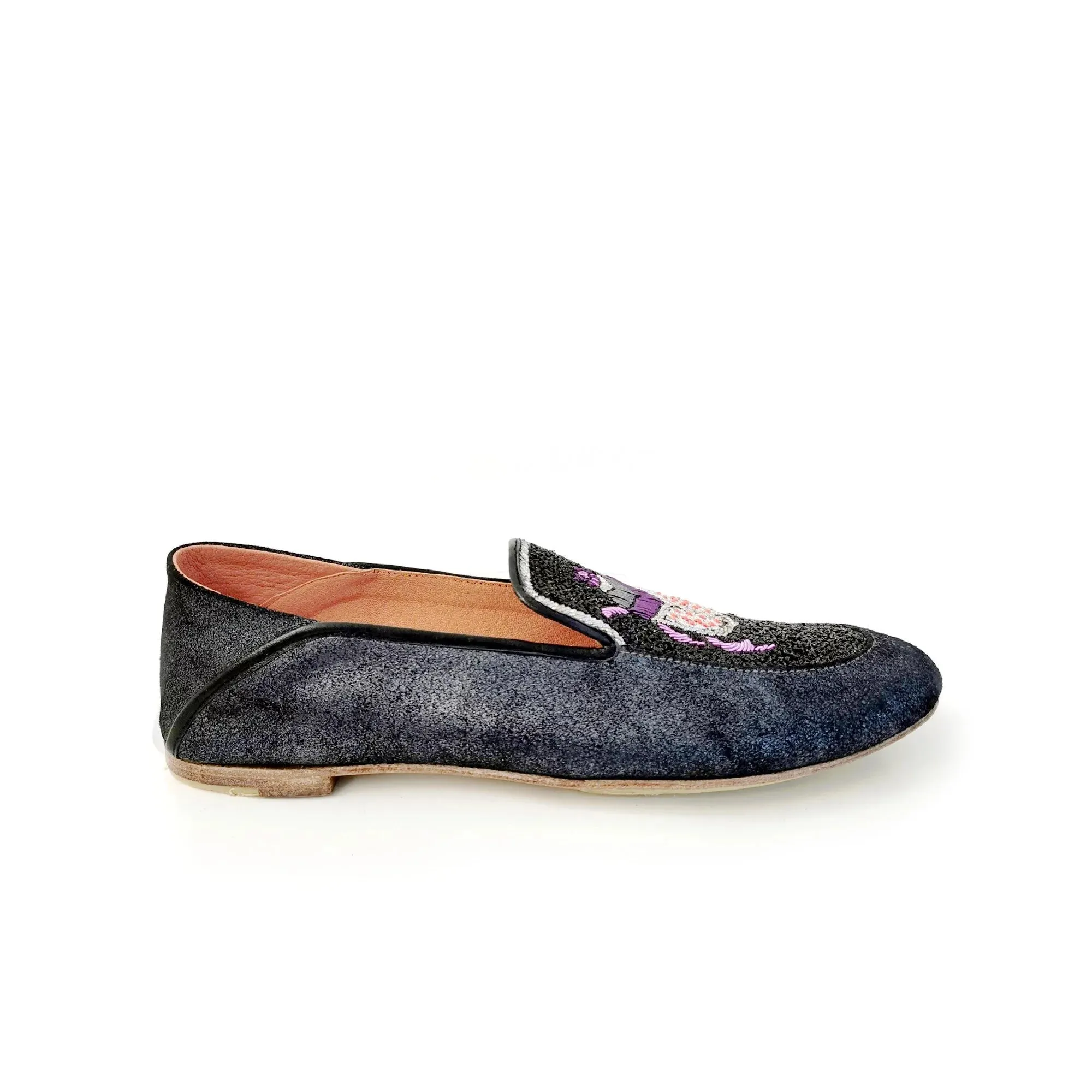 Meher Kakalia Scarab Moccasin - Shiny Black