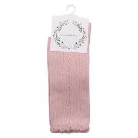 Minihaha Pointelle Knee High Socks - Dusky Pink