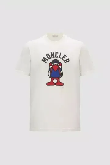 MONCLER  |Crew Neck Plain Cotton Short Sleeves Crew Neck T-Shirts